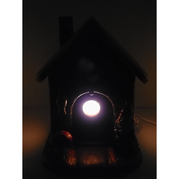 Lrg Fairy World Gnome Mystical Garden Handmade Handpainted Nightlight Wood Home - Picture 5 of 16